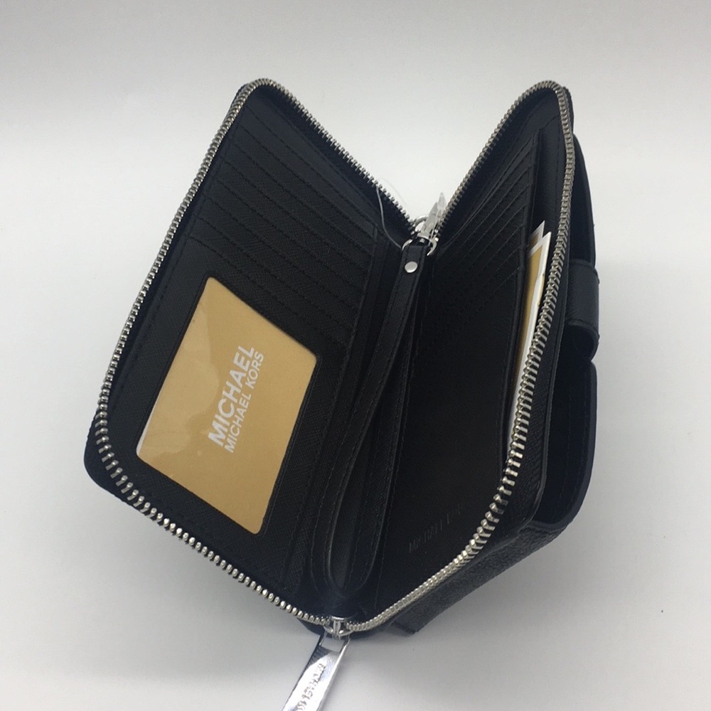 MICHAEL KORS MD ZA PHONE HOLDER WALLET BLACK - Picture 3 of 8
